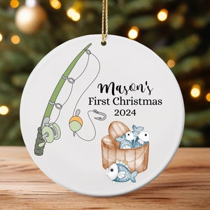 Personalized First Christmas Baby Ornament-Baby First Christmas Ornament-Custom Baby Girl Name Christmas Ornament-Baby&#39;s First Christmas