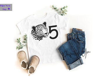 Custom Cheetah Birthday Shirt, Cheetah tee Shirt, Birthday Tee Shirt, Custom Birthday Tee