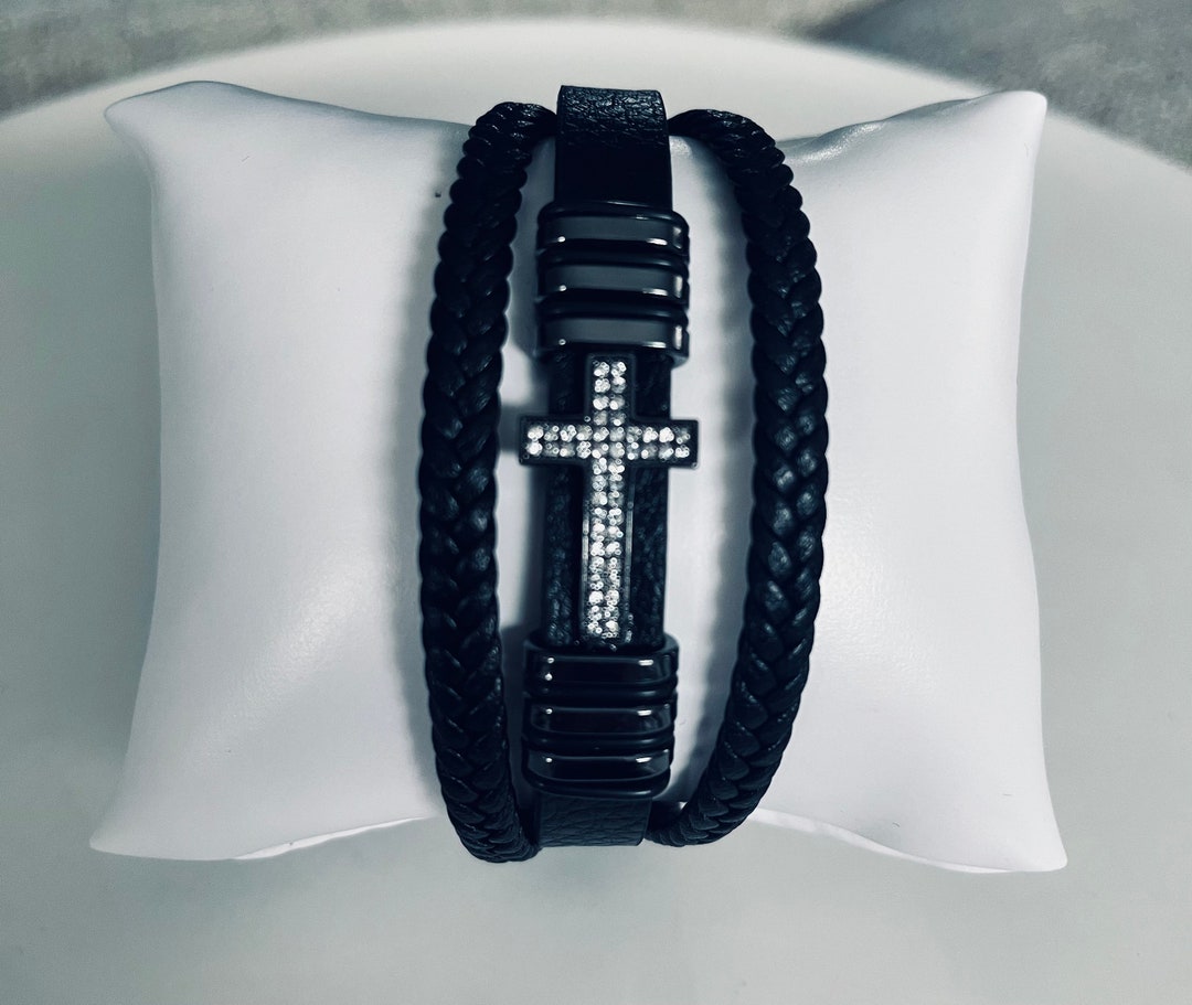 Mens Leather Bracelet Etsy