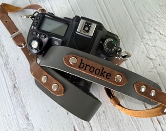 Personalized Leather Camera Strap, Custom Name Strap, DSLR Camera Strap, Engraved Strap,Camera Accessories,Photographer Gifts,Birthday Gifts