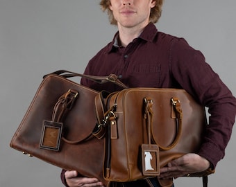 Handmade Leather Laptop Briefcase, Genuine Leather Computer Bag , Work Organizer, Laptop Case