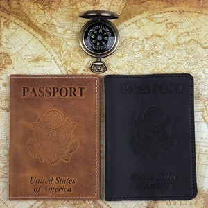 Leather Wallet for Passport, Passport Cover, Unisex Passport Wallet, Leather Passport Holder, Traveler Gift, For Pilots, travel Gift Ideas