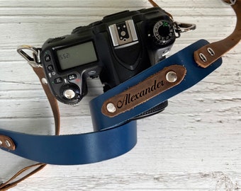 Custom Leather Camera Strap, DSLR Camera Holder, Photographer Gift, Camera Neck Strap, Gift for Him,Father's Day Gift,Personalized Gift Idea