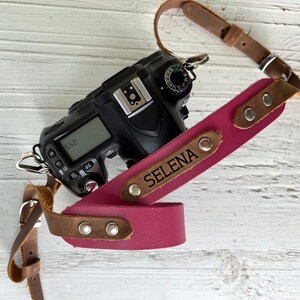 Custom Leather Camera Strap, DSLR Camera Holder, Photographer Gift, Camera Neck Strap, Gift for Him,Father's Day Gift,Personalized Gift Idea image 3