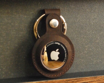 Customized Company Logo Gift, AirTag Leather Keychain, bulk promotion gift, Engraved Apple Air Tag Holder, Client Gift,Office Gift,Team Gift