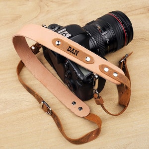 Custom Leather Camera Strap, DSLR Camera Holder, Photographer Gift, Camera Neck Strap, Gift for Him,Father's Day Gift,Personalized Gift Idea image 7