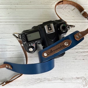 Genuine Leather Camera Strap, Custom Photographer Gift, Personalized Father's Day Gift,DSLR Camera Strap, Canon Strap,Engraved Leather Strap image 4