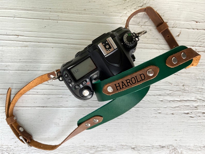 Custom Leather Camera Strap, DSLR Camera Holder, Photographer Gift, Camera Neck Strap, Gift for Him,Father's Day Gift,Personalized Gift Idea image 4