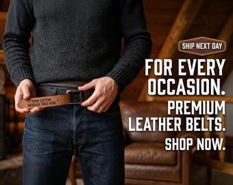 Custom Engraved Genuine Leather Belt, Personalized Gift, Fathers Day Gift, Uncle Gift
