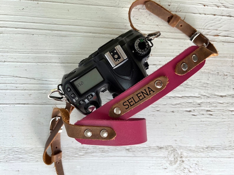 Custom Leather Camera Strap, DSLR Camera Holder, Photographer Gift, Camera Neck Strap, Gift for Him,Father's Day Gift,Personalized Gift Idea image 3