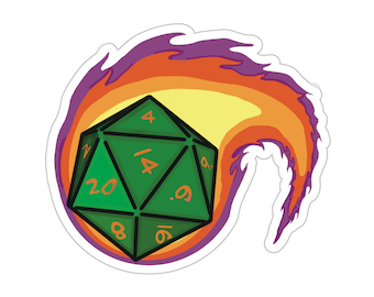 Dés de flamme Sticker
