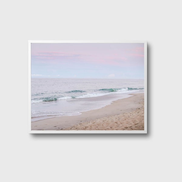 Cotton Candy Skies, Summer Sunset, Beach Sunset Print, Digital Print, Beach Landscape, Ocean Sunset Image