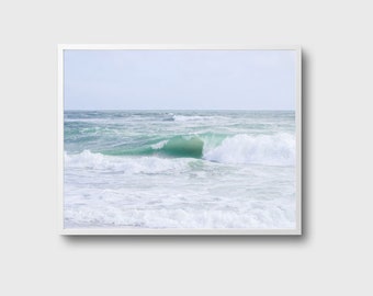 Ocean Blues Digital Print, Wave Crashing Image, Professional Ocean Image, Blue Ocean Art
