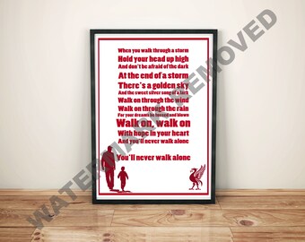 Liverpool: You'll Never Walk Alone-affisch - Digital nedladdning
