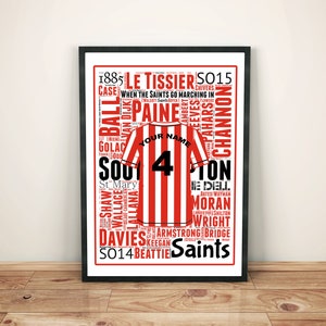 Southampton Legends Personalised - Poster