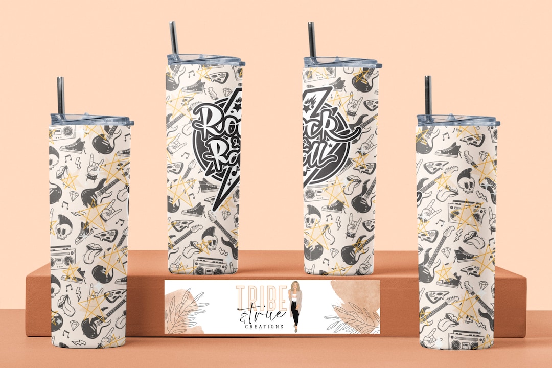 Rock N Roll 20oz Tumbler Wrap Digital INSTANT Download Sublimation