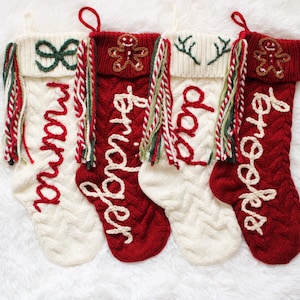 Hand Embroidered Christmas Stocking: Personalized Keepsake