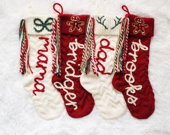 Hand Embroidered Christmas Stocking: Personalized Keepsake