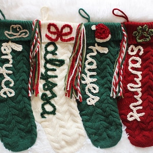 HAND EMBROIDERED CHRISTMAS stockings | personalized christmas stockings | christmas keepsake | embroidered text & design