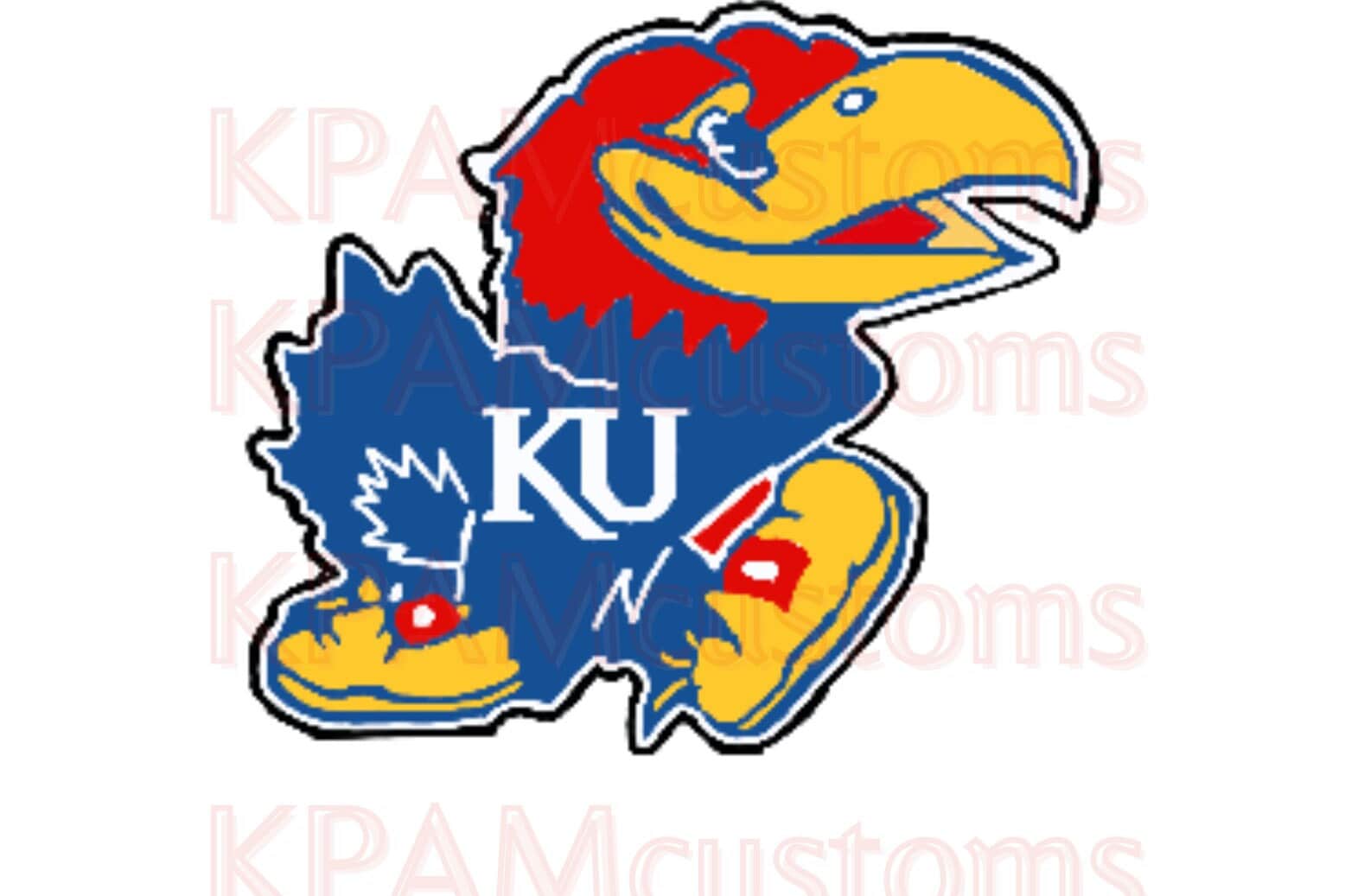 カンザス大学　ジェイホークス　バスケットボール　マスコット　キャラクター Kansas jayhawks logo - Etsy 日本