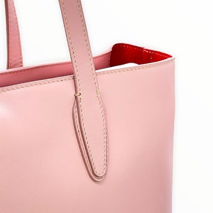 Designer Handbag CLAUDIO CIVITICO Pink tote luxury fashion bag image 3