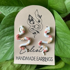 White Snakes with Leaves