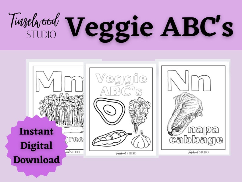 Vegetable Coloring Page, Vegetable Coloring Page, Vegetable Theme, ABC ...