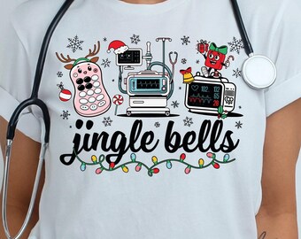 Sudadera divertida de enfermera navideña / Regalo navideño para enfermeras / Camiseta navideña de enfermería / Sudadera con capucha navideña de enfermera