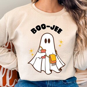 Halloween Ghost Sweatshirt | Boo Sweatshirt | Boo Jee Sweatshirt | Spooky Season Shirt | Womens Halloween Shirt | Spooky Vibes Shirt