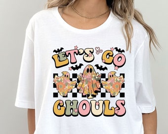 Let's Go Ghouls Shirt | Cute Halloween Shirt | Retro Ghost Shirt | Halloween T Shirt | Fall Shirt | Lets Go Ghouls | Women's Halloween Shirt