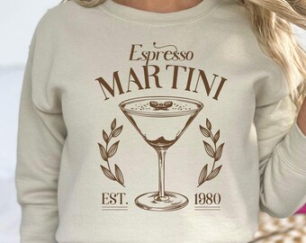 Espresso Martini Sweatshirt, Espresso Martini Est 1980 Shirt, Geschenke für Kaffeeliebhaber, Espresso Martini Shirt