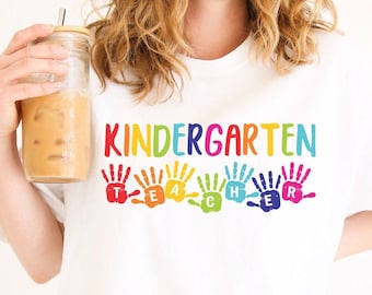 Kindergarten Teacher Shirt | Colorful Teacher Shirt | Back To School Shirt | New Teacher Gift, Kindergarten Teacher, Kindergarten Team Shirt
