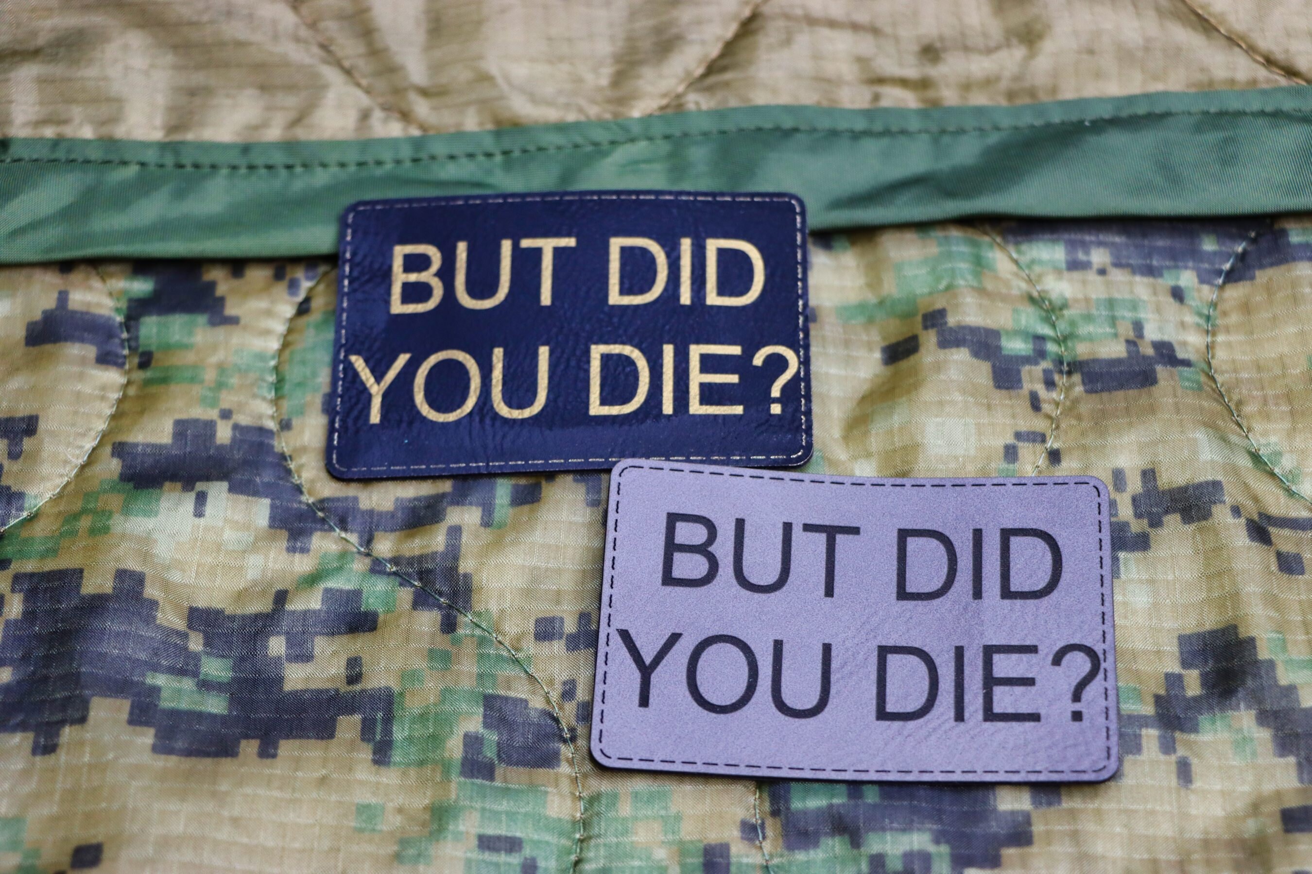 AH Velcro Back Patch Die's Standing But Did You Die Patch Biker Embroidered Applique Fastener Hook