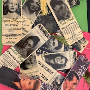 VHS Hollywood Bookmark Vintage Movie Recycled Laminated with Tassel Movie Bookmark Book lover gift Movie Lover Gift Covers and Spines Unique