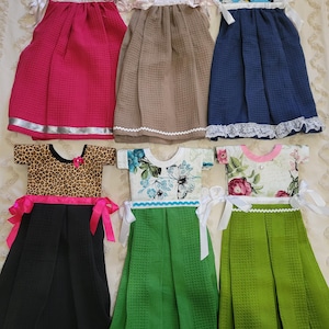 cute hanging dish towel dress pattern Hanging Towel Pattern |