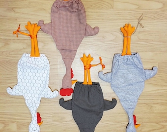 Whimsical Chicken Grocery Bag Holder