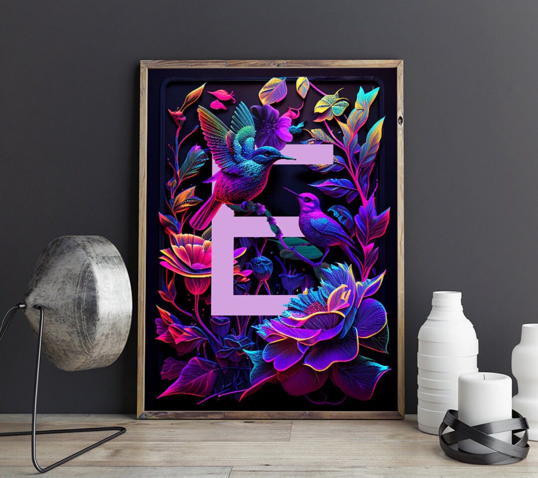 Letter e Wall Art Monogram Home Decor Alphabet Etsy