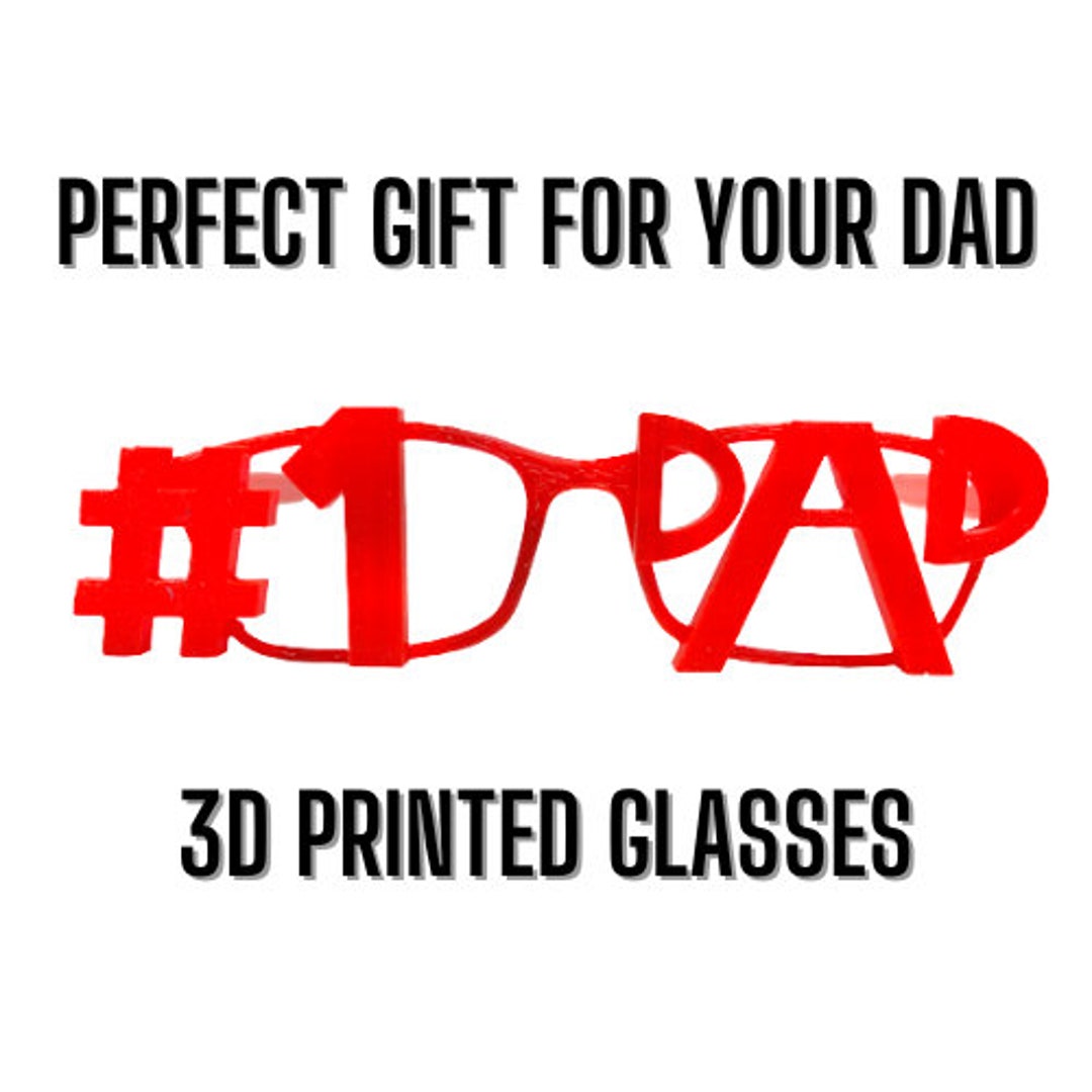 Gift for Dad - #1 Dad - Glasses - Funny Glasses - Funny Gift - Funny ...
