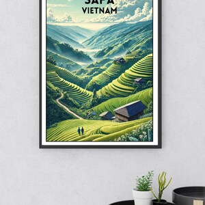Sapa Lettering Sapa Vietnam Travel Poster, Vietnam Travel Print,travel Decor Wall Art ...