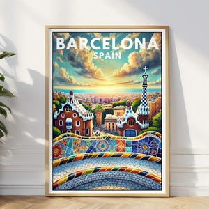 Barcelona Travel Print,Spanish Wall Art,Spain Cityscape Wall Decor,Unique Gift Idea,Home&Office Decor,Spanish Travel Gift,Barcelona Poster