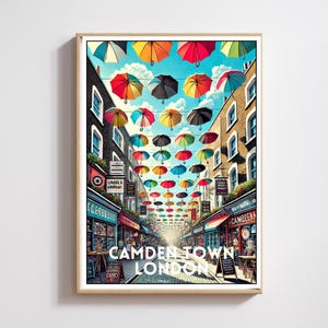 Camden Market Poster, London City Print,London Decor Wall Art,Camden Town Art Print, UK Illustration Print ,Camden Market Print, Vintage Art