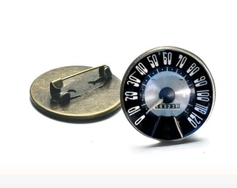 Speedometer Lapel Pin Brooch Retro #9922