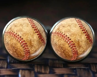 Baseball Cufflinks Bronze #7400