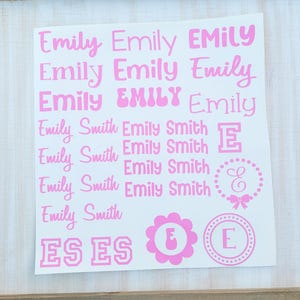 Name label for school supplies, Custom name stickers, School supply Labels,Back To School, Stickers decal sheet, Personalized Name labels