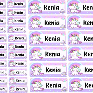 School Label Sticker Stitch Name, Custom Name Sticker, Back to School Stickers, Daycare Stickers, Name Vinyl Decal, Waterproof Stickers