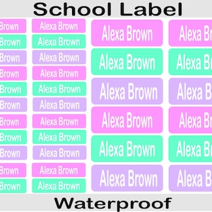 Name Labels School, Personalized Name Labels, Waterproof Stickers, Daycare Labels, Back To School Name Labels Sheet, Custom Sticker School