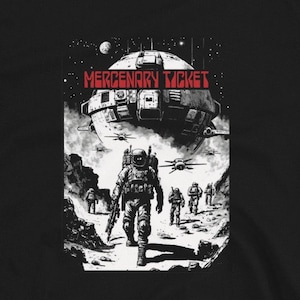 Traveller RPG Mercenary Ticket T-Shirt - Black, Navy, Dark Grey - super soft Active