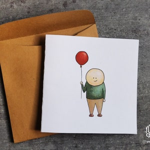 Party Guy - Carte d'impression d'art dessinée à la main et enveloppe - Pour les anniversaires ou autres célébrations - Téléchargement numérique instantané