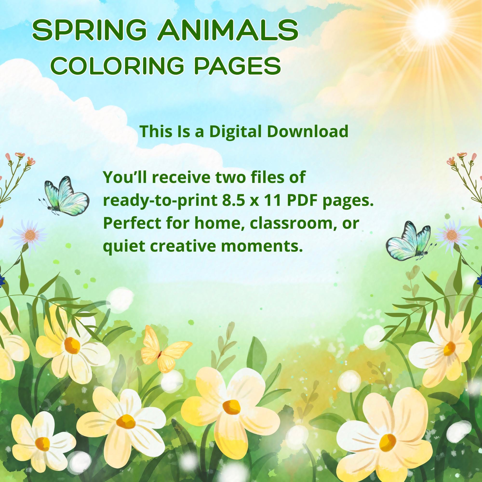 108 Spring Animals Coloring Pages PDF • Animal Coloring Book • Bold ...