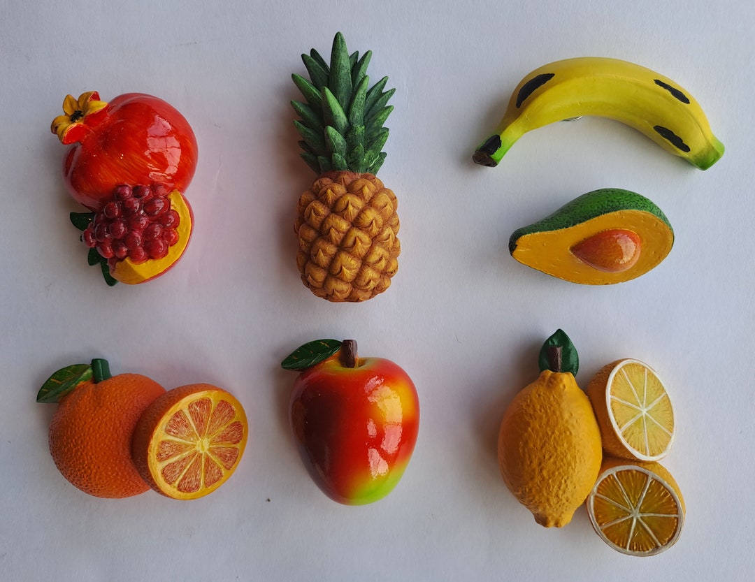 Refrigerator Magnets, Kitchen Decoration, Home Decor, Fun Magnets, Fruit Magnets